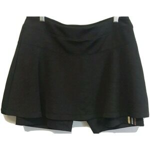 Adidas Capsule Skort Size M Golf Skirt Tennis Black Gold 3 Stripes